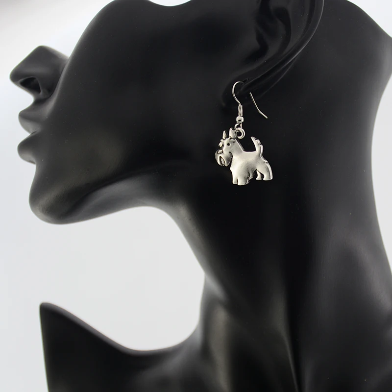 Серьги-подвески Fei Ye PAW в стиле панк шотландский терьер собака очаровательные