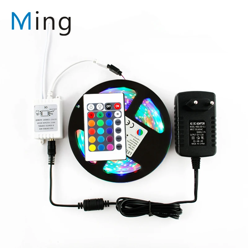 СВЕТОДИОДНЫЕ Ленты RGB 2835 5 М 300 Светодиодов Цвет Меняется Гибкие Полоски Набор