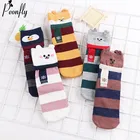 peonfly моды полоса мультфильм животное прекрасная собака кролик несут пингвин схеме смешные милые носки модные носочки женские хлопок короткие хлопковые носки женщина вентиляции, осень - зима корейская мода мило
