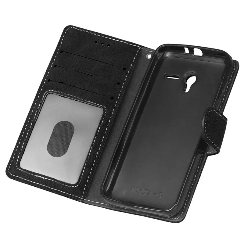 Чехол книжка обложка на заднюю панель из искусственной кожи для телефона Alcatel One