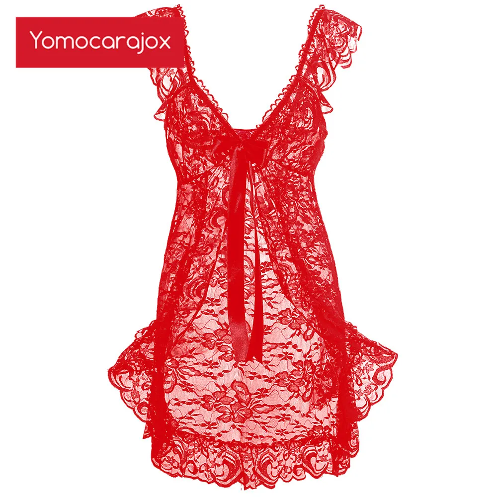 Yomocarajox размера плюс 6XL, Новое сексуальное женское белье, кружевное нижнее белье, открытая спереди, сексуальное нижнее белье, ночная сорочка, одежда для сна