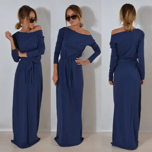 Женское платье в стиле бохо вечерние длинным рукавом и поясом|vestidos f|vestidos fashionlong