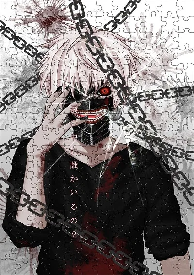 120 шт./упак. анимэ Tokyo Ghoul, пазлы Игрушки для детей Бумага Jigsaw образовательных головоломки игрушки для детей juguetes - Цвет: Белый