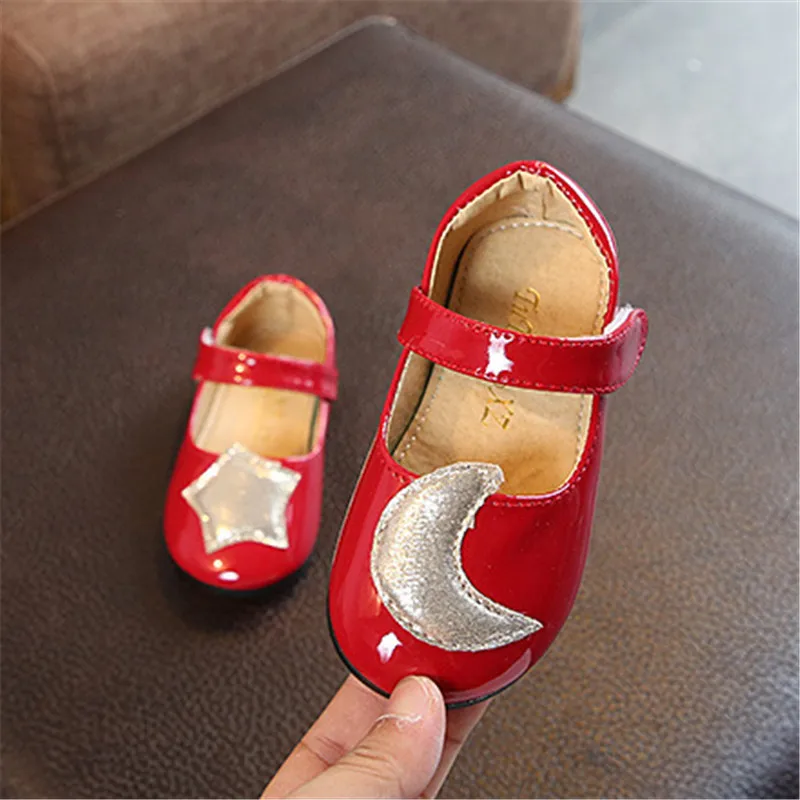 Xinfstreet Brand Children Shoes Girls Princess Cute Little Kids For PU Leather Party Dress Size 21-30 |