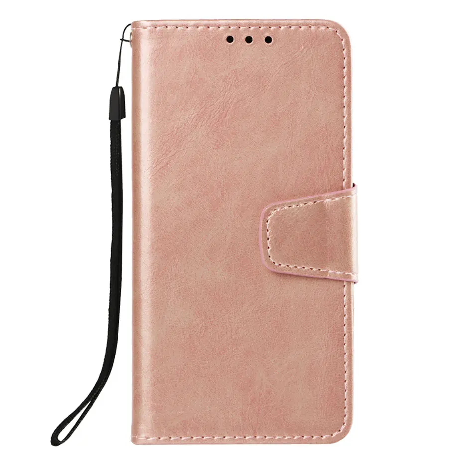 Rose Gold A Один Цвет кожаный чехол для apple iPhone 8 7 6 6 S Plus 5 5S SE 5C X XR Xs Max из искусственной кожи с мягкой силиконовый держатель Крышка DP03Z - Цвет: Rose Gold A