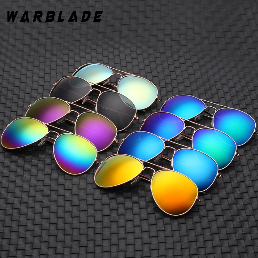 Солнцезащитные очки WarBLade мужские в винтажном стиле зеркальные авиаторы 19 цветов