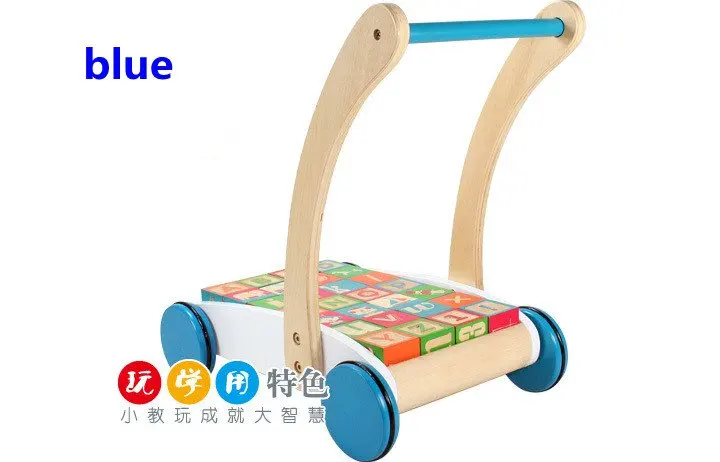WOODEN WALKER WAGON push cart with 28 