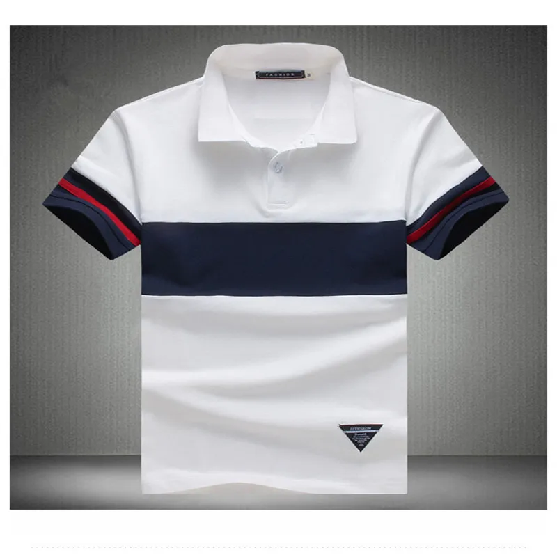 Brand Mens Solid Polo 2017 new brand 92% Cotton camisa men's shirt casual stitching stripes Slim short-sleeved Asian size M | Мужская