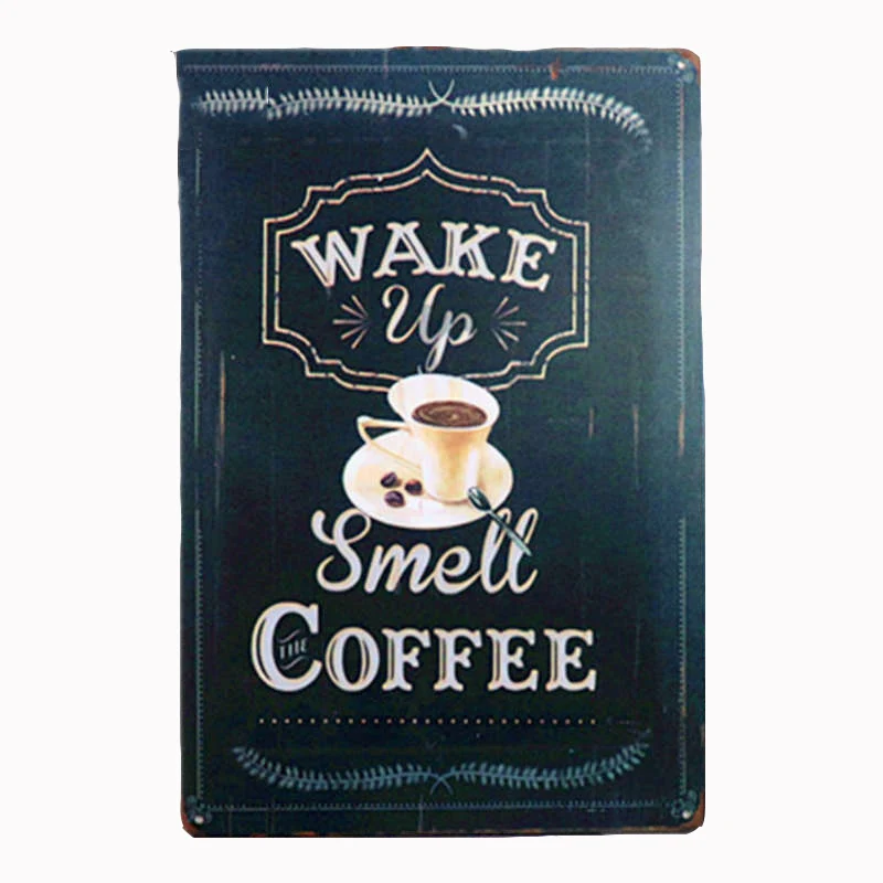 ZJY винтажный домашний декор Wake whose Coffee винтажные металлические оловянные знаки
