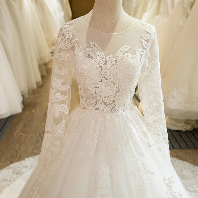 Женское платье с длинным рукавом кружевное свадебное в стиле бохо 2017|boho wedding