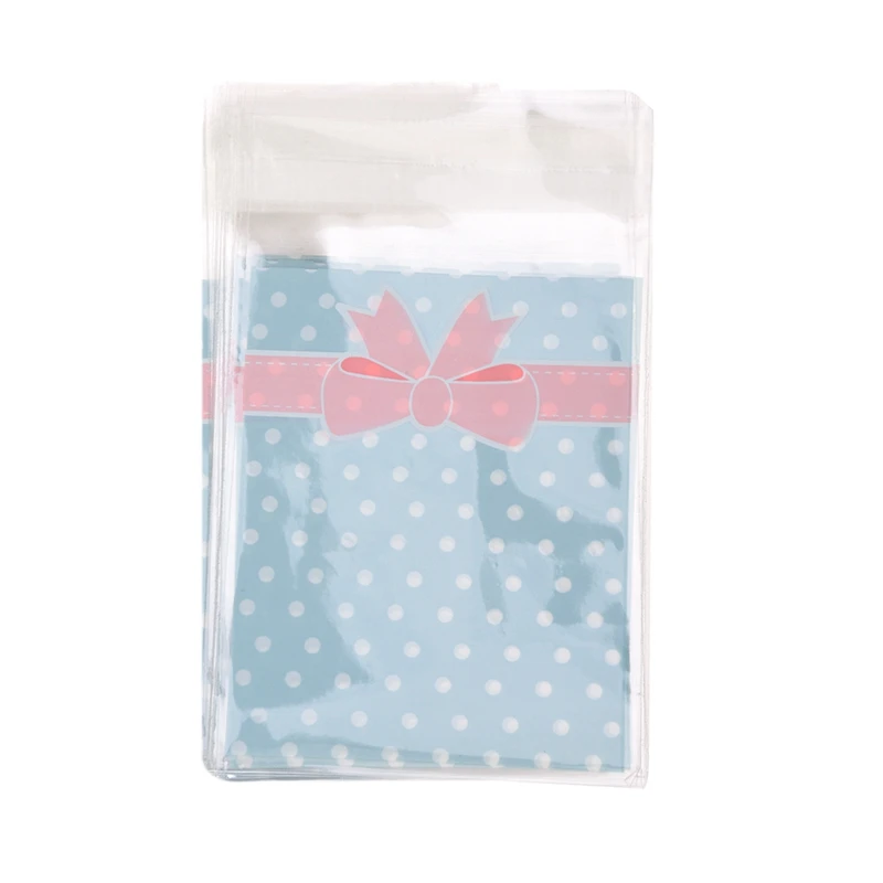 

50 in 1 Pouch Point Blue Bowtie Bag for Candy Sweet Cookie