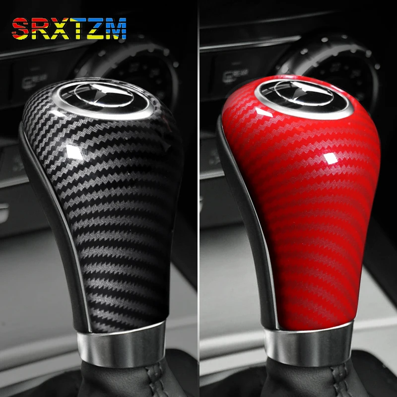 SRXTZM ABS углеродная Ручка Наклейка на коробку передач переключения защитная рамка