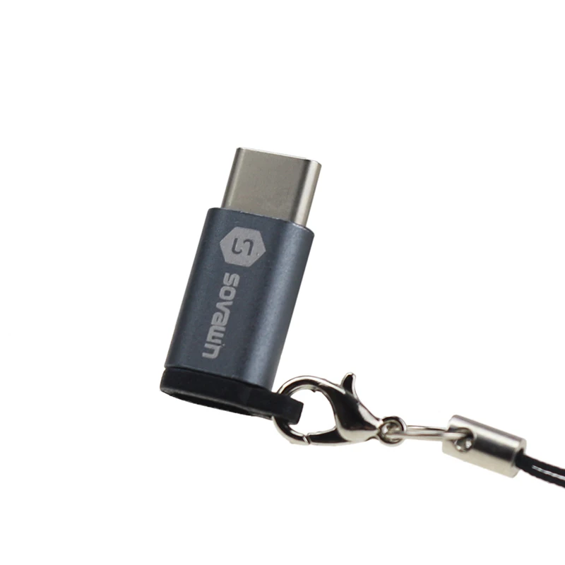 Sovawin алюминий Micro usb тип-c адаптер OTG-кабель для синхронизации данных и зарядки Тип C разъем с брелок для Macbook для Xiaomi
