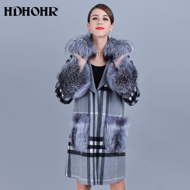 HDHOHR 2020 элегантная Горячая Распродажа кашемировое пальто для женщин натуральная