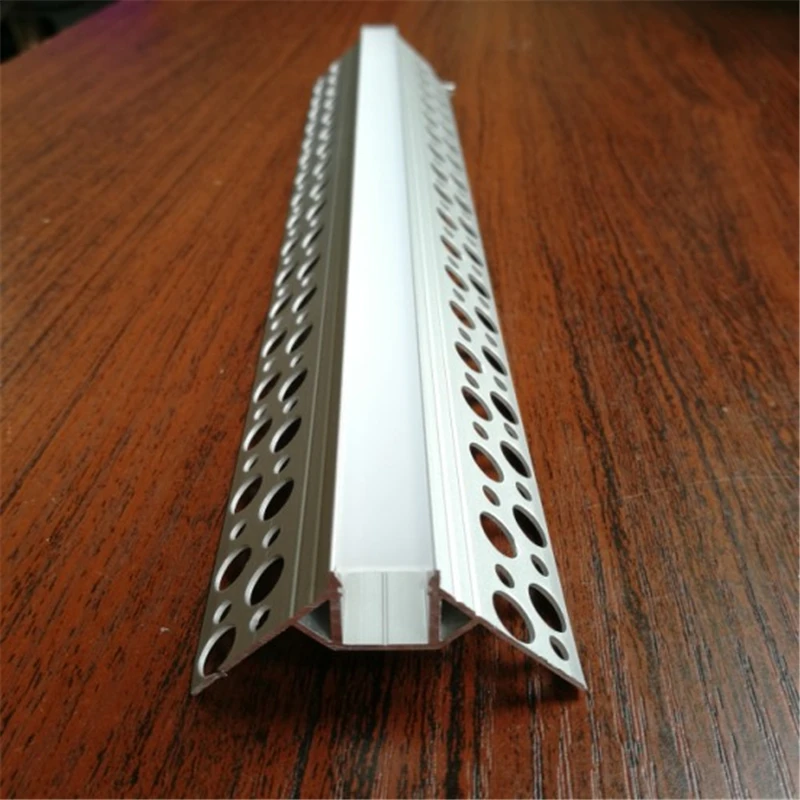 5-30pcs/lot 100cm positive angle plaster board embedded led aluminium profile ,10mm strip bar light housing for wall /ceiling