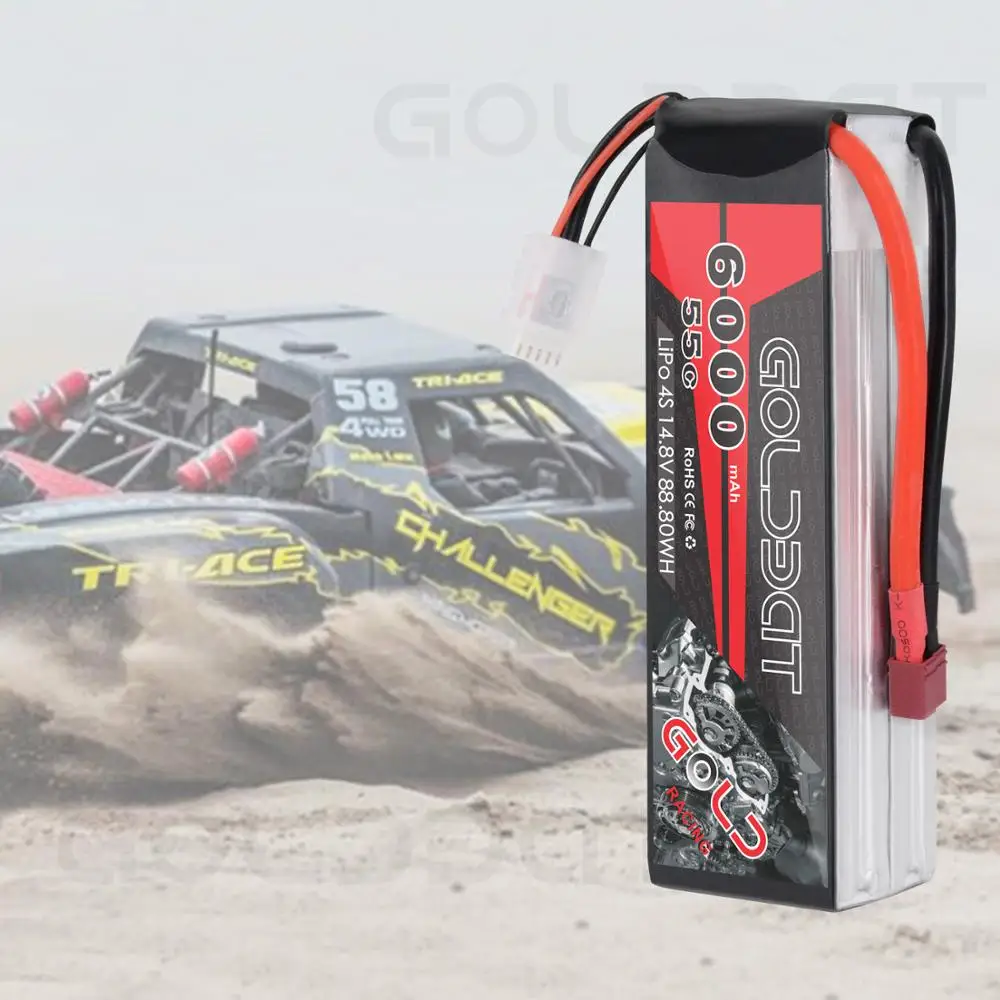 Lipo аккумулятор GOLDBAT 6000 мА/ч 14 8 в для автомобилей с дистанционным управлением lipo 55C