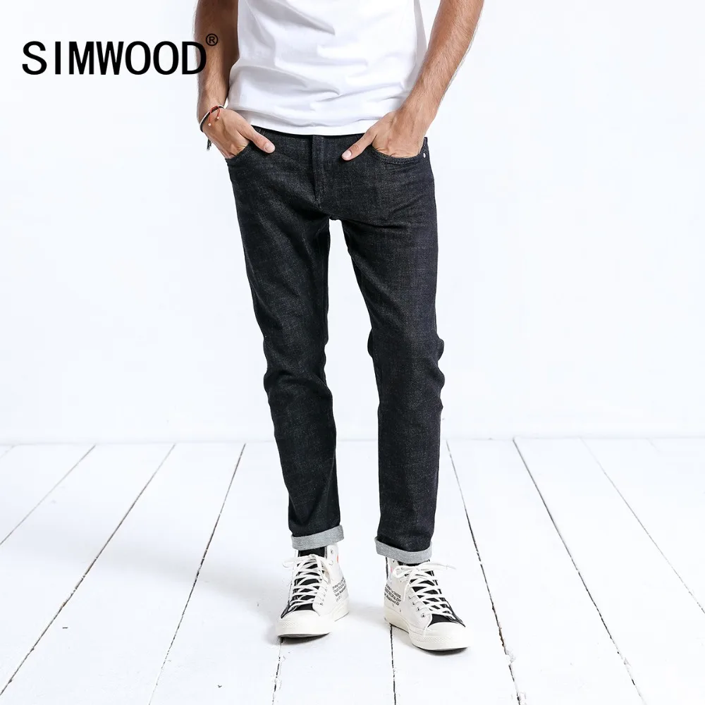 Мужские повседневные джинсы SIMWOOD джинсовые облегающие брюки 2019 штаны из денима