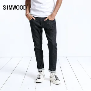 Мужские повседневные джинсы SIMWOOD, джинсовые облегающие брюки, 2019, штаны из денима батальных размеров, 180364