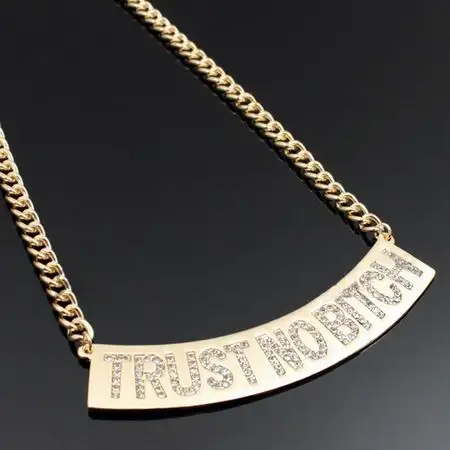 Мода сеть сплав Цепочки и ожерелья доверия не Ювелирные Изделия|fashion cross necklace|fashion