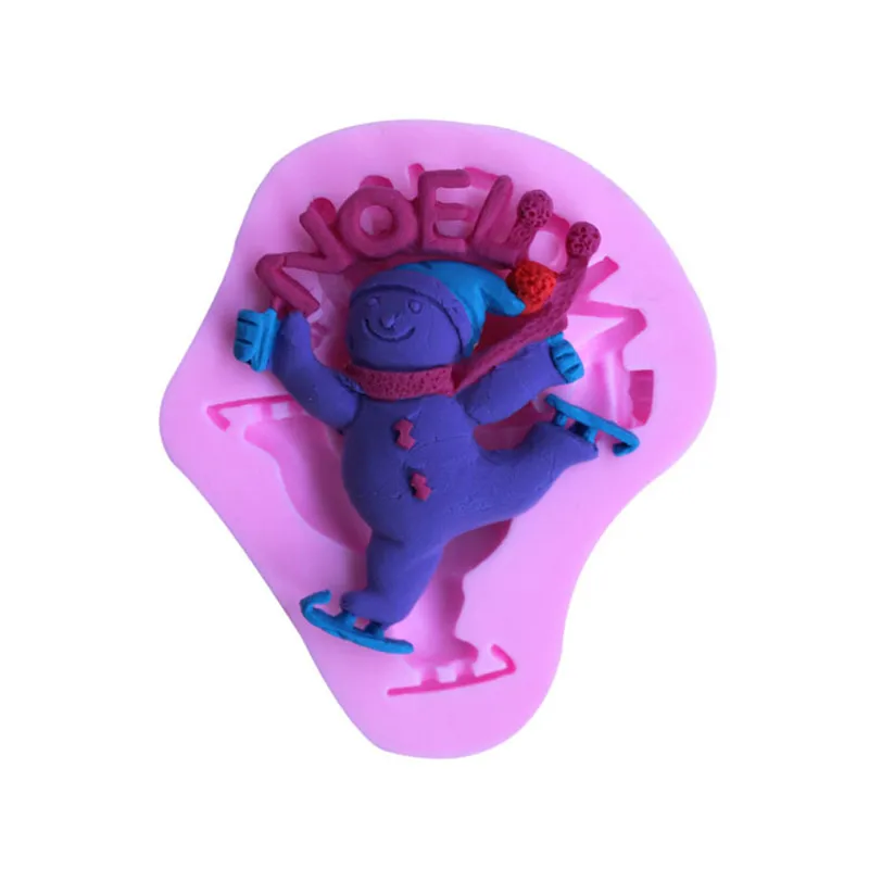 Танцующий снеговик силиконовая форма для торта гибкая выпечки ледяных конфитюр