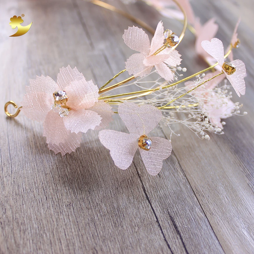 Свадебная повязка для волос Бабочка Принцесса Корона Искрящиеся стразы