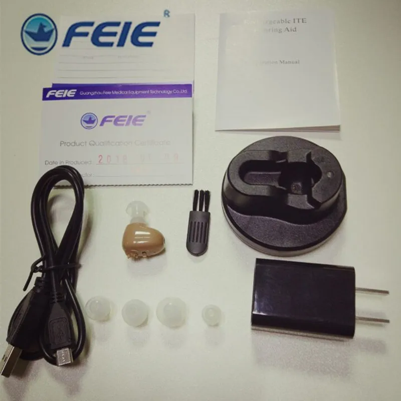 

ITE Rechargeable Micro Ear Mini Hearing Aid Best price invisible internal Sound Amplifier S-102 Free Shipping