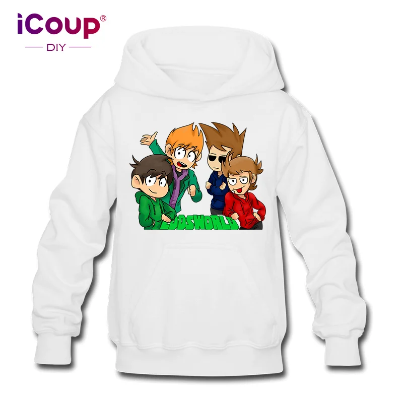 Детские толстовки iCoup Eddsworld EW из 100% хлопка для 12 18 лет|Мужские и свитшоты| |