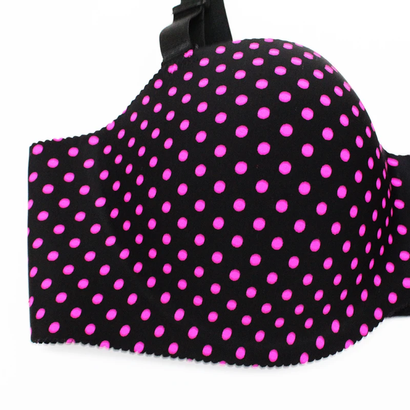 Новый большой размер точка половина чашки бесшовный бюстгальтер сексуальный