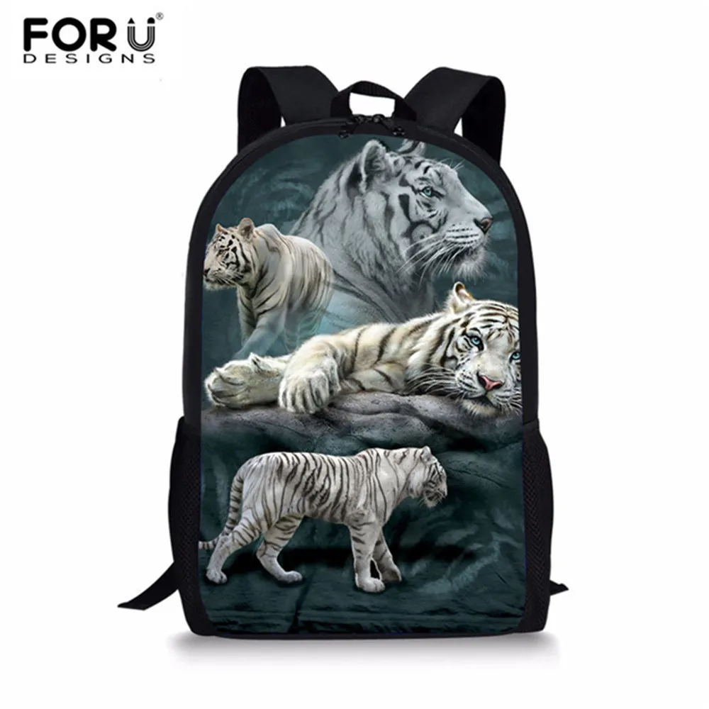 FORUDESIGNS/модные мужские рюкзаки крутые 3D животные Тигр Печать школьный рюкзак для подростков мальчиков детская сумка рюкзак человек