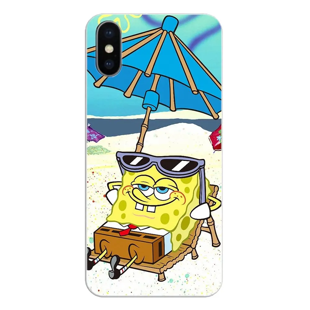 Прозрачные мягкие чехлы для Motorola Moto X4 E4 E5 G5 G5S G6 Z Z3 G3 C Play Plus Губка Боб смешной |