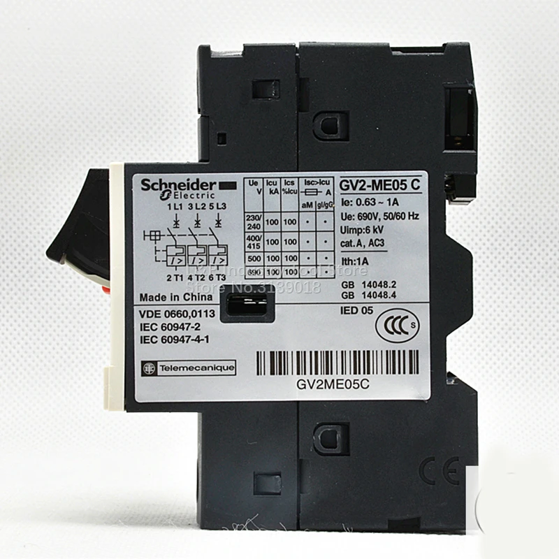 Новый оригинальный Schneider GV2-ME05C защита двигателя автоматический выключатель GV2ME05C