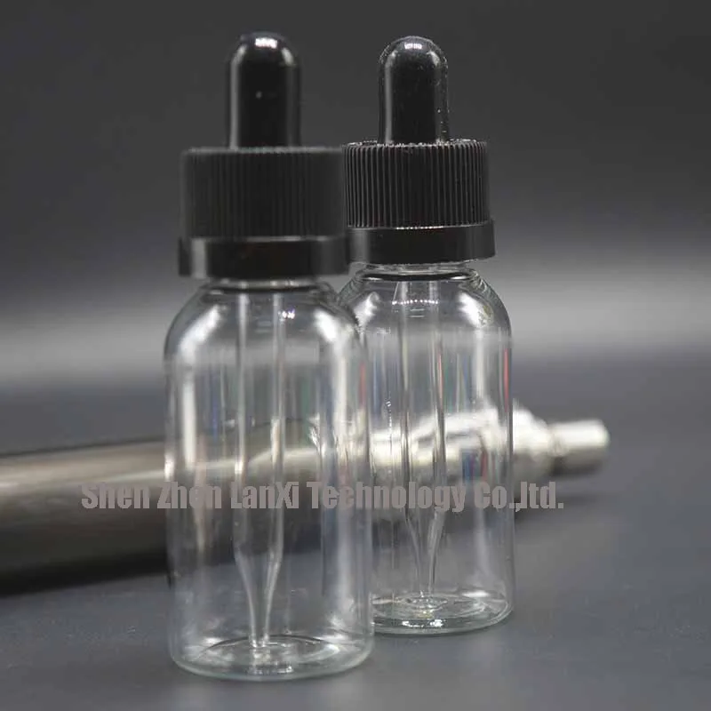 2000 шт E liquid 30 мл PET Black Childproof Caps 1OZ пустая бутылка со стеклом типа капельница для cig