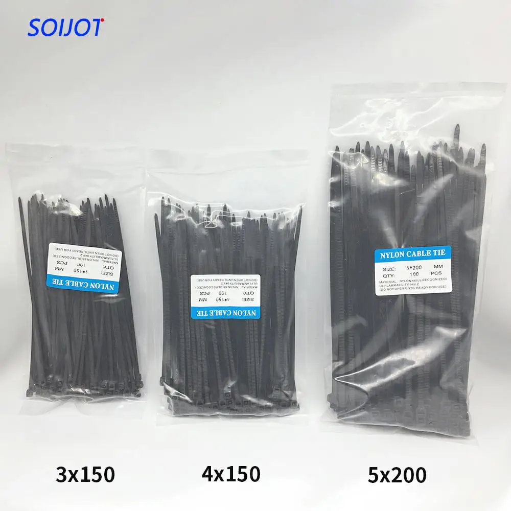 3x15 0/4x15 0/5x200 самоблокирующийся пластиковый нейлоновый провод кабель на молнии