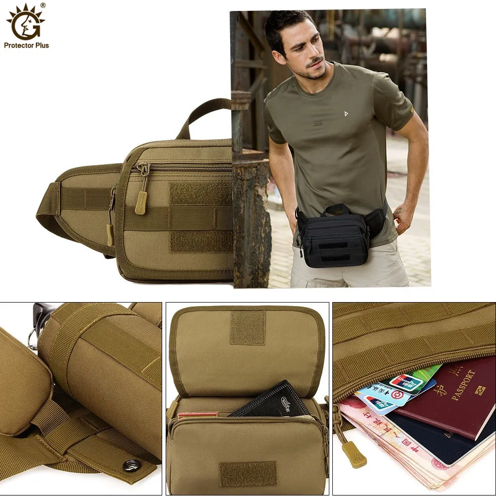 Tactical Molle Waist Bags Nylon Military Waterproof Shoulder Messenger Bag Camouflage Travel Equipment Tactical Belt Bag