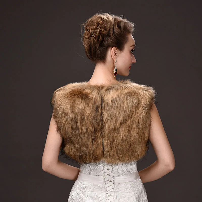 1 шт. свадебная шаль из искусственного меха бесплатная доставка|evening bolero|bridal wrapsfaux