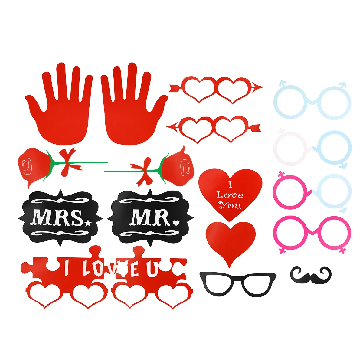18 шт. реквизит для фотосессии Свадебный комплект Mr and Mrs Ручной знак Забавный