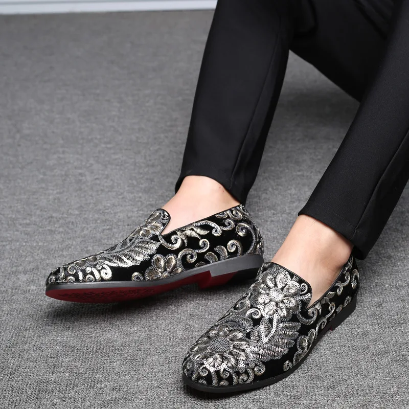 Factory direct spring new fashion suede loafers cross-border large size trend peas shoes luxury men sapato masculino | Обувь