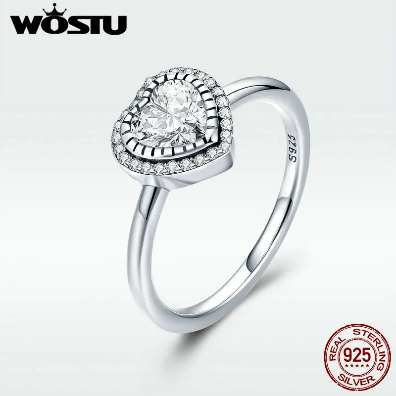 WOSTU 2020 новинка 100% Стерлинговое Серебро 925 пробы ослепительное прозрачное