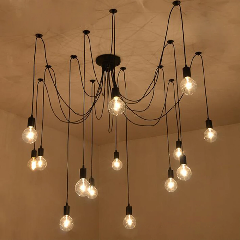 

Modern Pendant Ceiling Lamps Edison Bulb Light Lighting DIY Spider Ceiling Light Fixture Pendant Lights Holder