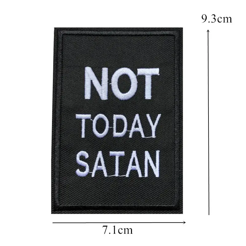 Вышивка букв нашивки шить железа на вышитые значки Not Today satan для сумки джинсы