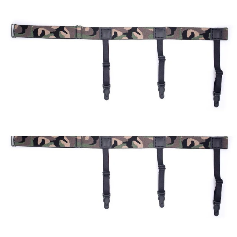 2020 регулируемые подтяжки для рубашек камуфляжные Эластичные мужчин ног