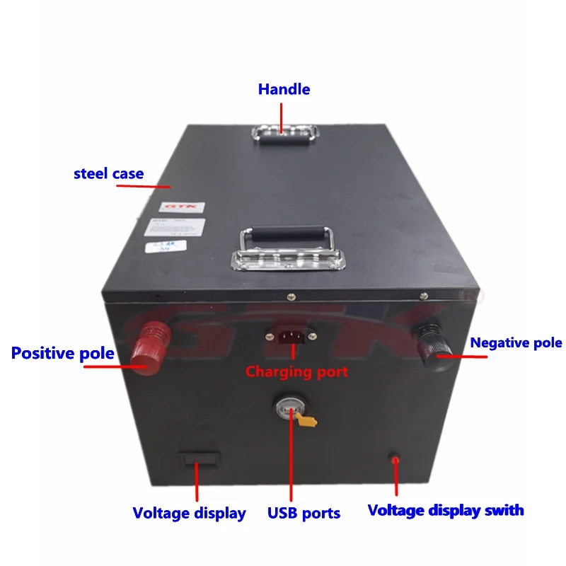 20000 cycles LTO 72V 60Ah Lithium Titanate battery pack with BMS for inverter solar system energy storage boat +10A Charger | Электроника