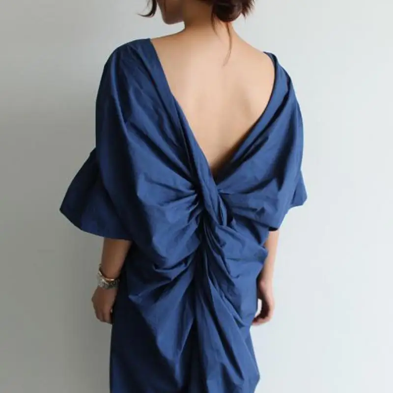 Весеннее повседневное однотонное Оригинальное сексуальное длинное платье с