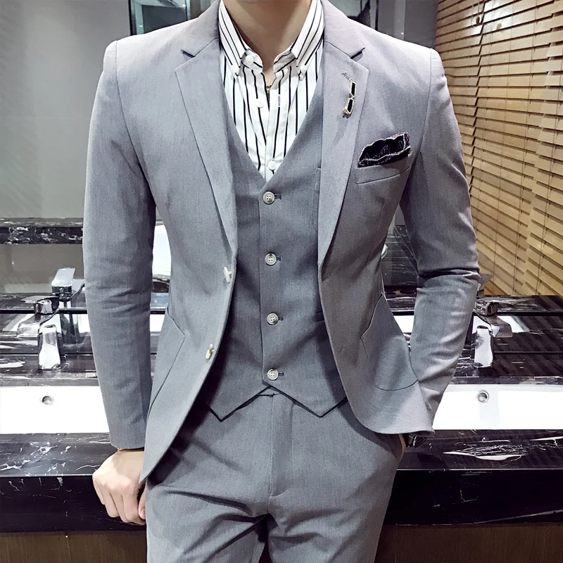 new Suits 17 Korean version of small suit young suit young  three  men  dress SJT34-P300