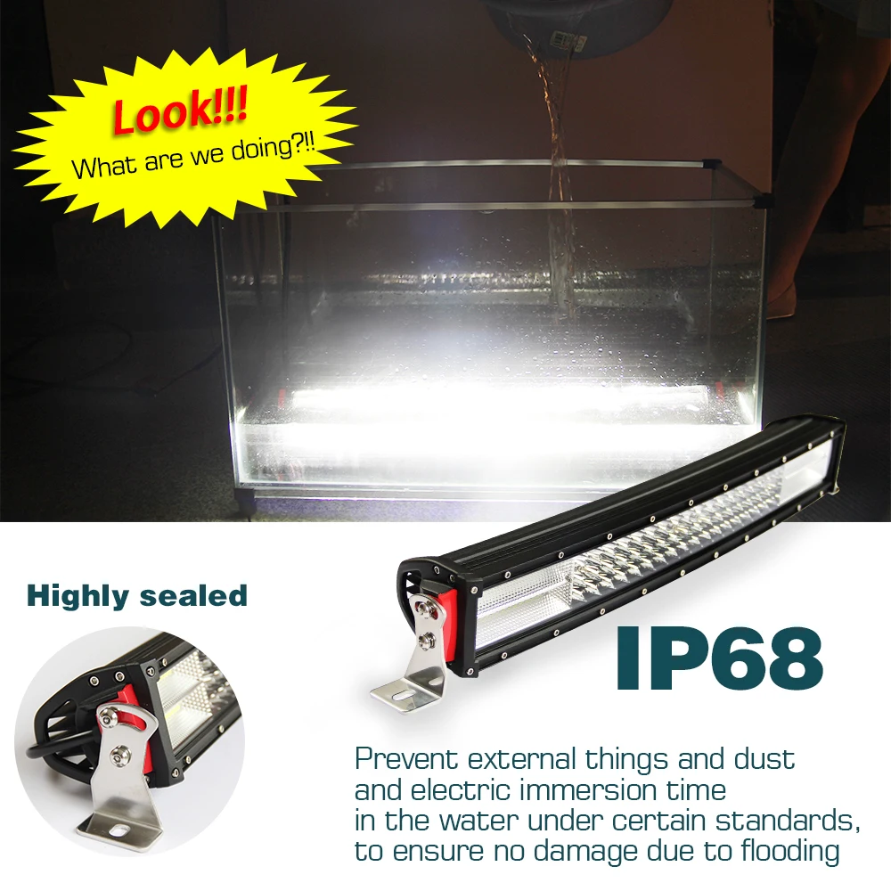 CO LIGHT 22 дюймовая 8D светодиодная балка для внедорожника 384 Вт 4 рядная