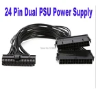 24Pin Power Supply Synchronizer Male to Female ATX Mining 30cm 24 Pin Dual PSU Extension Cable for Computer Adaptor for Mining