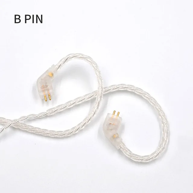 for ZS10 ZST ZSR Кабель KZ Lightning 2PIN 0,75 мм/MMCX посеребренный обновленный кабель для наушников для мобильных телефонов iPhone для ZS10 AS10 BA10 ZS6 ZS06 SE215 - Цвет: for ZS10 ZST ZSR