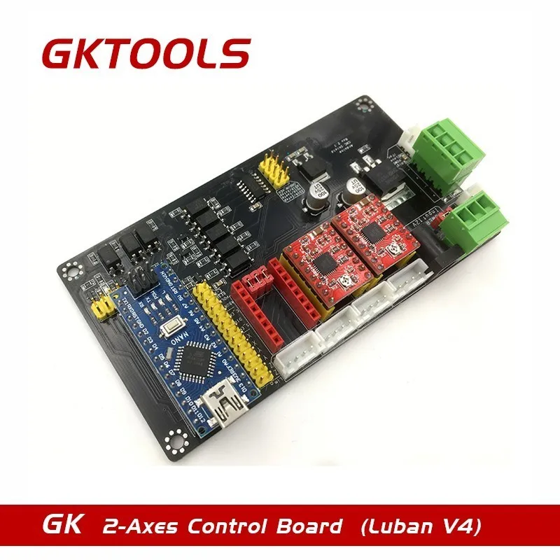 GKTOOLS-V4 USB многоосевой шаговый двигатель плата управления, DIY гравировальный станок материнская плата Поддержка ШИМ для регулировки мощности лазера