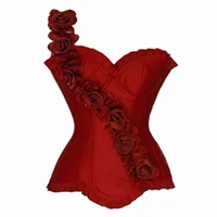 sexy corsets and bustiers hot women girdle satin wedding corsage corselet with shoulder straps gothic slimming belt korset
