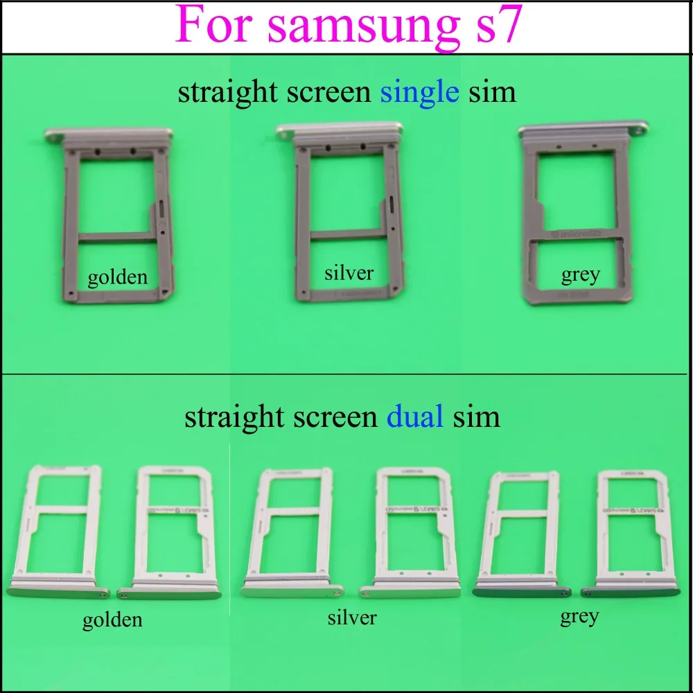 

YuXi темно-серый/золотой/серебристый держатель слота для SIM-карты для Samsung Galaxy S7 edge G935 G935F G935A одинарный/двойной высокое качество